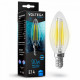 Лампа светодиодная Voltega E14 9W 4000K свеча прозрачная G10-C35E14cold9W-F 7135