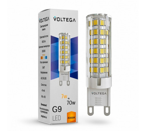 Светодиодная лампа Voltega Simple Capsule 7W 3000K G9 7187