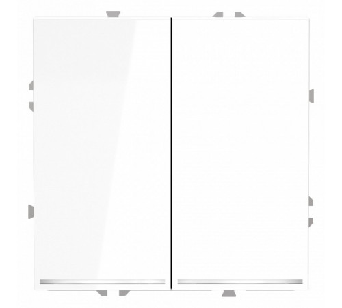 Выключатель двухклавишный с подсветкой Voltum S70 VLS020201 Выключатель двухклавишный с подсветкой Voltum S70 VLS020201