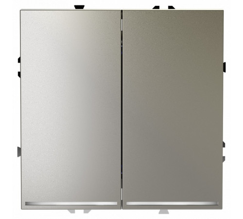 Проходной переключатель двухклавишный с подсветкой Voltum S70 VLS020404