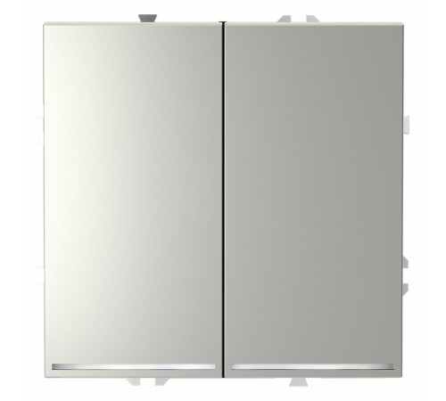 Проходной переключатель двухклавишный с подсветкой Voltum S70 VLS020405 Проходной переключатель двухклавишный с подсветкой Voltum S70 VLS020405