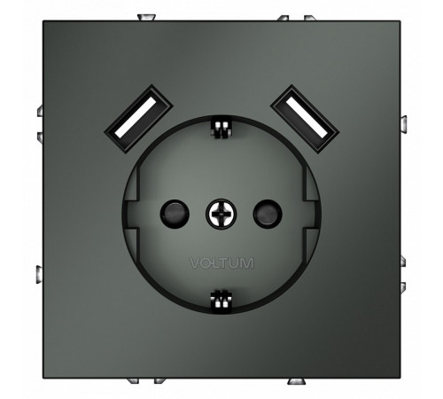 Розетка с USB, А+А Voltum S70 VLS040406