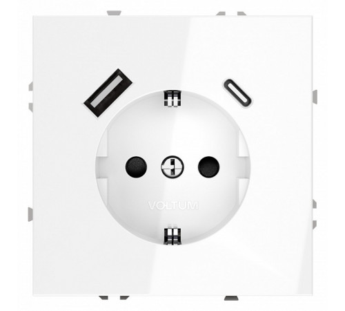 Розетка с USB, A+C Voltum S70 VLS040501