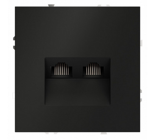 Розетка компьютерная двойная Voltum S70 VLS060208