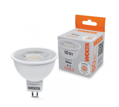 Светодиодная лампа WOLTA 10Вт 4000K GU5.3 матовая WSTD-MR16-220V10W4KGU5.3-L Светодиодная лампа WOLTA 10Вт 4000K GU5.3 матовая WSTD-MR16-220V10W4KGU5.3-L