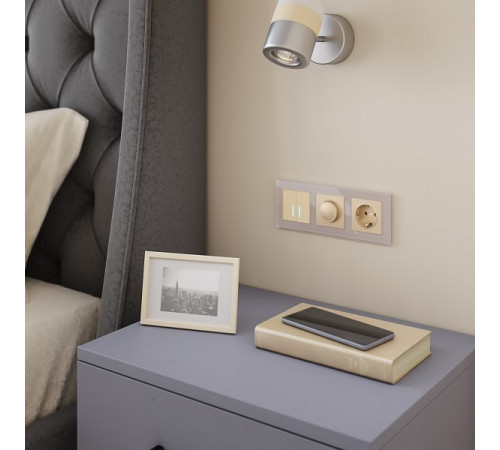 Сенсорный выключатель двухклавишный с функцией Wi-Fi Werkel шампань W4520611 4690389171307