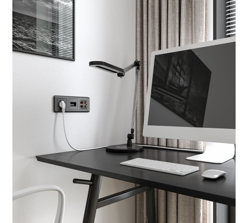 Акустическая розетка Werkel (графит рифленый) W1185004 4690389158698 Акустическая розетка Werkel (графит рифленый) W1185004 4690389158698
