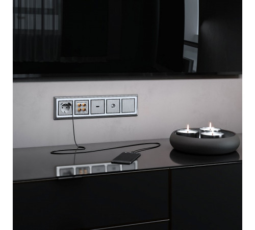 Акустическая розетка Werkel cеребряный рифленый W1185009 4690389159916 Акустическая розетка Werkel cеребряный рифленый W1185009 4690389159916