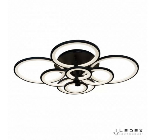 Потолочная светодиодная люстра iLedex Ring A001/8 BK Потолочная светодиодная люстра iLedex Ring A001/8 BK