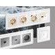 Рамка трехместная Ambrella Volt Arctic AF580103