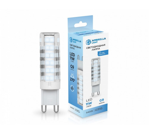Светодиодная лампа Ambrella Light Bulbing G9 11W 6400K 101106 Светодиодная лампа Ambrella Light Bulbing G9 11W 6400K 101106