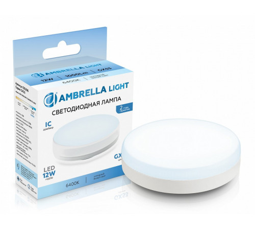 Светодиодная лампа Ambrella Light Bulbing GX53 12W 6400K 531206 Светодиодная лампа Ambrella Light Bulbing GX53 12W 6400K 531206