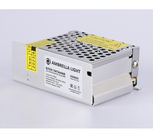 Блок питания Ambrella Light LED Driver 24V 60Вт AC90-260 2.5A IP20 GS9603 Блок питания Ambrella Light LED Driver 24V 60Вт AC90-260 2.5A IP20 GS9603