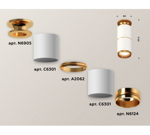 Потолочный светильник Ambrella Light Techno Spot XS6301260 (N6905, C6301, A2062, N6124)