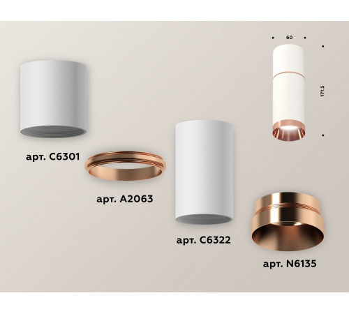 Потолочный светильник Ambrella Light Techno Spot XS6322063 (C6301, A2063, C6322, N6135)
