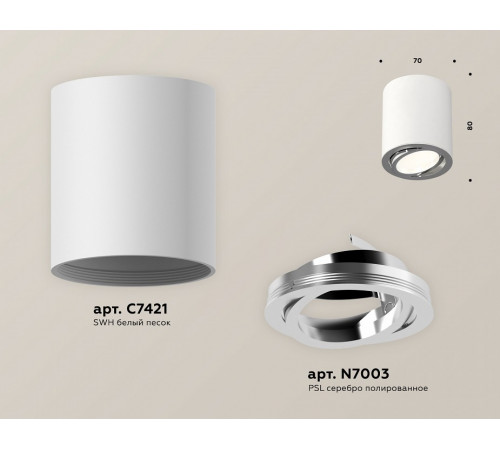 Потолочный светильник Ambrella Light Techno Spot XS7421002 (C7421, N7003)
