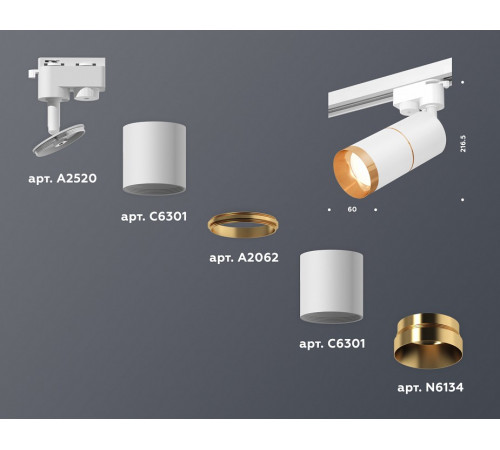 Трековый однофазный светильник Ambrella Light Track System XT6301021 (A2520, C6301, A2062, C6301, N6134) Трековый однофазный светильник Ambrella Light Track System XT6301021 (A2520, C6301, A2062, C6301, N6134)