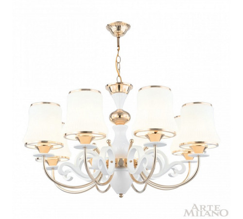 Подвесная люстра Arte Milano Florentia-1097 301097/8 Wh/Gd