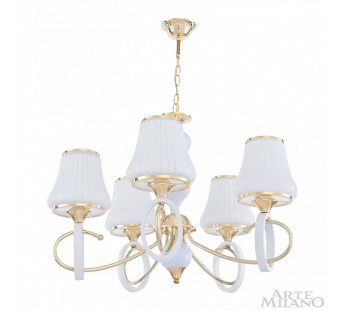Подвесная люстра Arte Milano Florentia-2387 302387/5 Wh/Gd