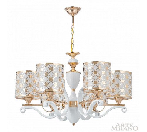 Подвесная люстра Arte Milano Florentia-3097 303097/6 Wh/Gd Подвесная люстра Arte Milano Florentia-3097 303097/6 Wh/Gd