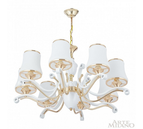 Подвесная люстра Arte Milano Florentia-3987 303987/8 Wh/Gd Подвесная люстра Arte Milano Florentia-3987 303987/8 Wh/Gd