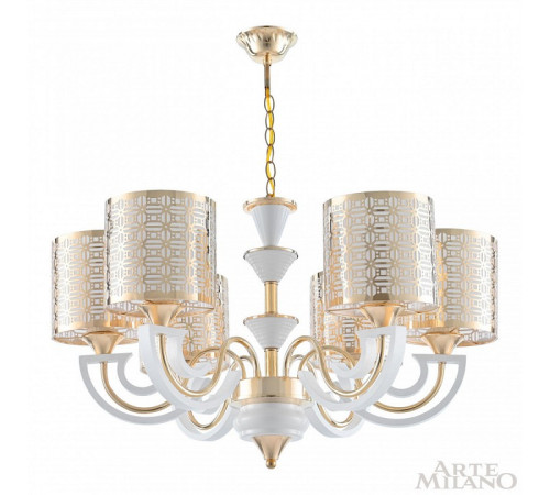 Подвесная люстра Arte Milano Florentia-8857 308857/6 Wh/Gd Подвесная люстра Arte Milano Florentia-8857 308857/6 Wh/Gd