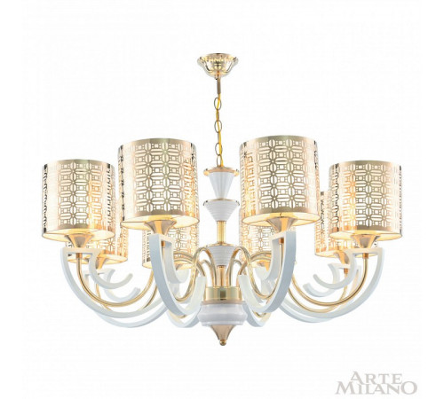 Подвесная люстра Arte Milano Florentia-8857 308857/8 Wh/Gd Подвесная люстра Arte Milano Florentia-8857 308857/8 Wh/Gd