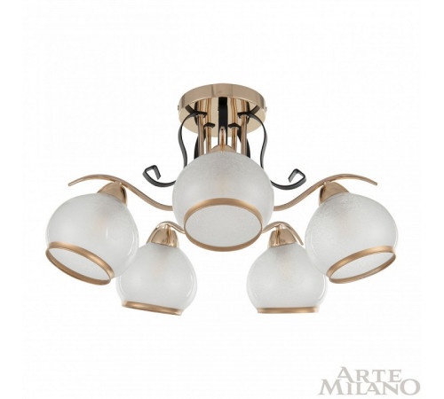 Потолочная люстра Arte Milano Amalfi 323306/5 FG+BK Потолочная люстра Arte Milano Amalfi 323306/5 FG+BK