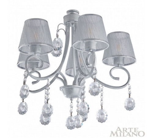 Потолочная люстра Arte Milano Amalfi 337146/5 WT+SL Потолочная люстра Arte Milano Amalfi 337146/5 WT+SL