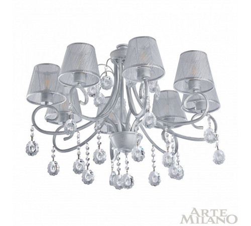 Потолочная люстра Arte Milano Amalfi 337146/8 WT+SL Потолочная люстра Arte Milano Amalfi 337146/8 WT+SL