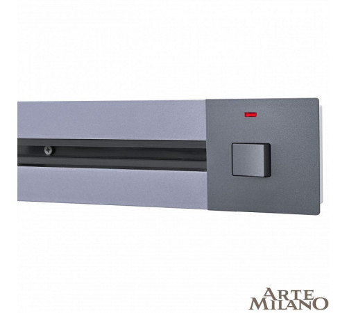 Встраиваемый шинопровод с выключателем Arte Milano Am-track-sockets 385201TBB/100 Grey Встраиваемый шинопровод с выключателем Arte Milano Am-track-sockets 385201TBB/100 Grey