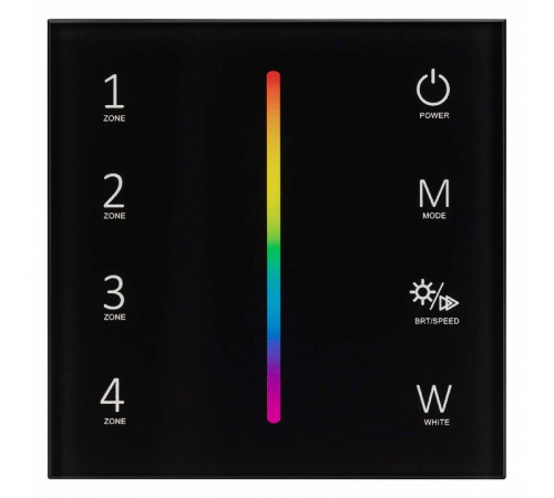 Панель Arlight Sens Smart-P30-RGBW Black (230V, 4 зоны, 2.4G) 027104 Панель Arlight Sens Smart-P30-RGBW Black (230V, 4 зоны, 2.4G) 027104