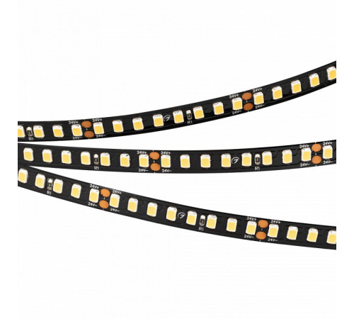Светодиодная лента Arlight RT-A160-BLACK-8mm 24V Warm3000 (12 W/m, IP20, 2835, 5m) (Arlight, высок.эфф.150 лм/Вт) 029426(2)