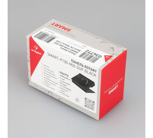 Панель Arlight Smart-P100-Mix-SUF Black (3V, Rotary, 2.4G) 034772 Панель Arlight Smart-P100-Mix-SUF Black (3V, Rotary, 2.4G) 034772