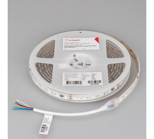 Светодиодная лента герметичная Arlight DMX-PS-B60-15mm 24V RGB-PX6 (15W/m, IP67, 5060, 5m) 037090 Светодиодная лента герметичная Arlight DMX-PS-B60-15mm 24V RGB-PX6 (15W/m, IP67, 5060, 5m) 037090