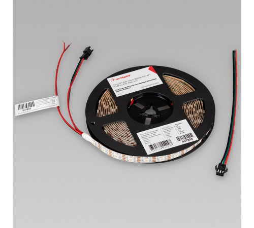 Светодиодная лента Arlight SPI-B60-10mm 5V RGB-PX1-BPT (12 W/m, IP20, 5060, 5m) 037855
