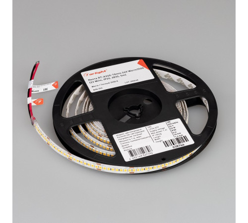 Светодиодная лента Arlight RT-A240-10mm 24V Warm3500 (22 W/m, IP20, 2835, 5m) 038744