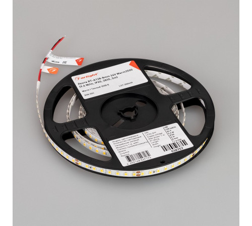 Светодиодная лента Arlight RT-A128-8mm 24V Warm3500 (10 W/m, IP20, 5m) 038757(1)