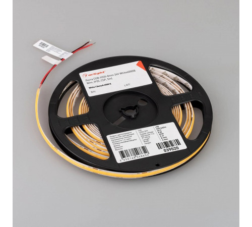 Светодиодная лента Arlight COB-X320-8mm 24V White6000 (8 W/m, IP20, 5m) 039020(1)