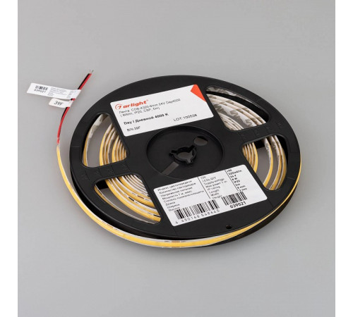 Светодиодная лента Arlight COB-X320-8mm 24V Day4000 (8 W/m, IP20, 5m) 039021(1)