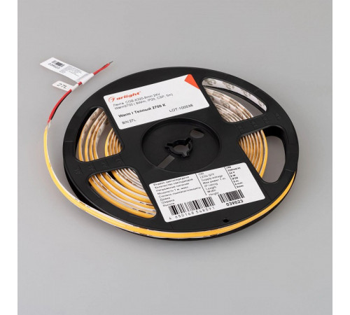 Светодиодная лента Arlight COB-X320-8mm 24V Warm2700 (8 W/m, IP20, 5m) 039023(1)
