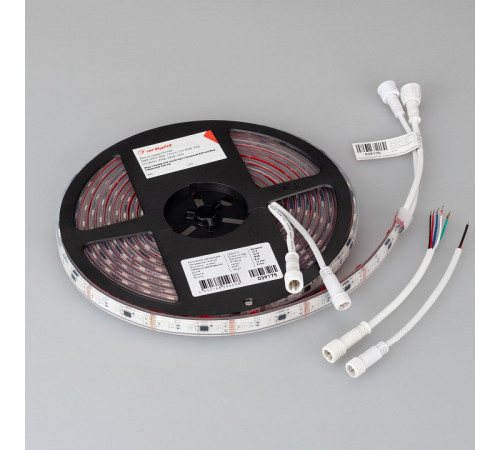 Светодиодная герметичная лента Arlight DMX-PFS-B60-12mm 12V RGB-PX3 (14 W/m, IP68, 5060, 5m) 039175