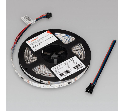 Светодиодная лента Arlight SPI-B60-10mm 24V RGB-PX6-BPT (12 W/m, IP20, 5060, 5m) 039180