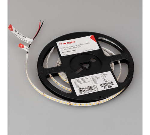 Светодиодная лента Arlight UL-A160-8mm 24V White6000 12 W/m, IP20, 2835, 5m 040009