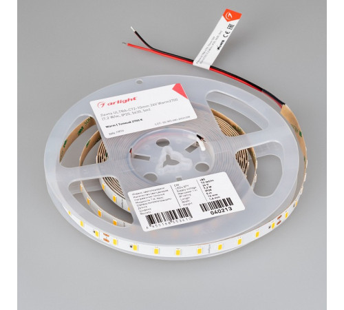 Светодиодная лента Arlight ULTRA-C72-10mm 24V Warm2700 (7.2 W/m, IP20, 5630, 5m) 040213