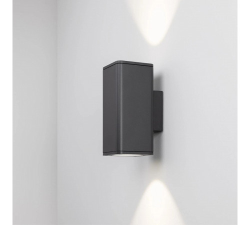 Уличный настенный светильник Arlight LGD-EVO-WALL-TWIN-S100x100-2x12W Day4000 (GR, 44 deg, 230V) 046194 Уличный настенный светильник Arlight LGD-EVO-WALL-TWIN-S100x100-2x12W Day4000 (GR, 44 deg, 230V) 046194