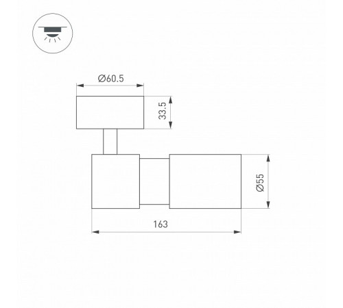 Спот Arlight SP-ARTEMIS-SURFACE-FLAP-R55-12W Day4000 051787