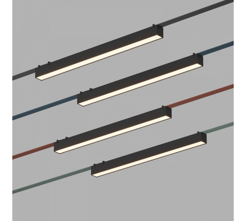 Трековый однофазный светильник Denkirs Belty Linear DK5577-BK