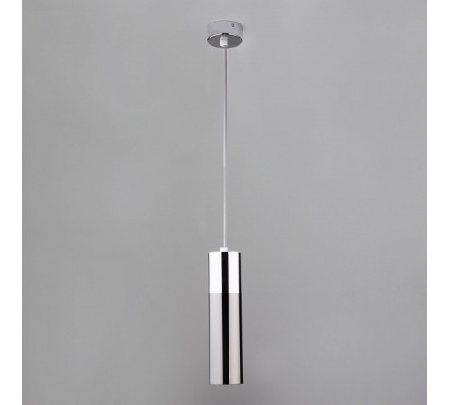 Подвесной светильник Eurosvet Double Topper 50135/1 LED хром/черный жемчуг