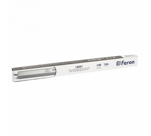 Трансформатор для светодиодной ленты Feron LB001 72В DC24В 3А IP20 48741 Трансформатор для светодиодной ленты Feron LB001 72В DC24В 3А IP20 48741